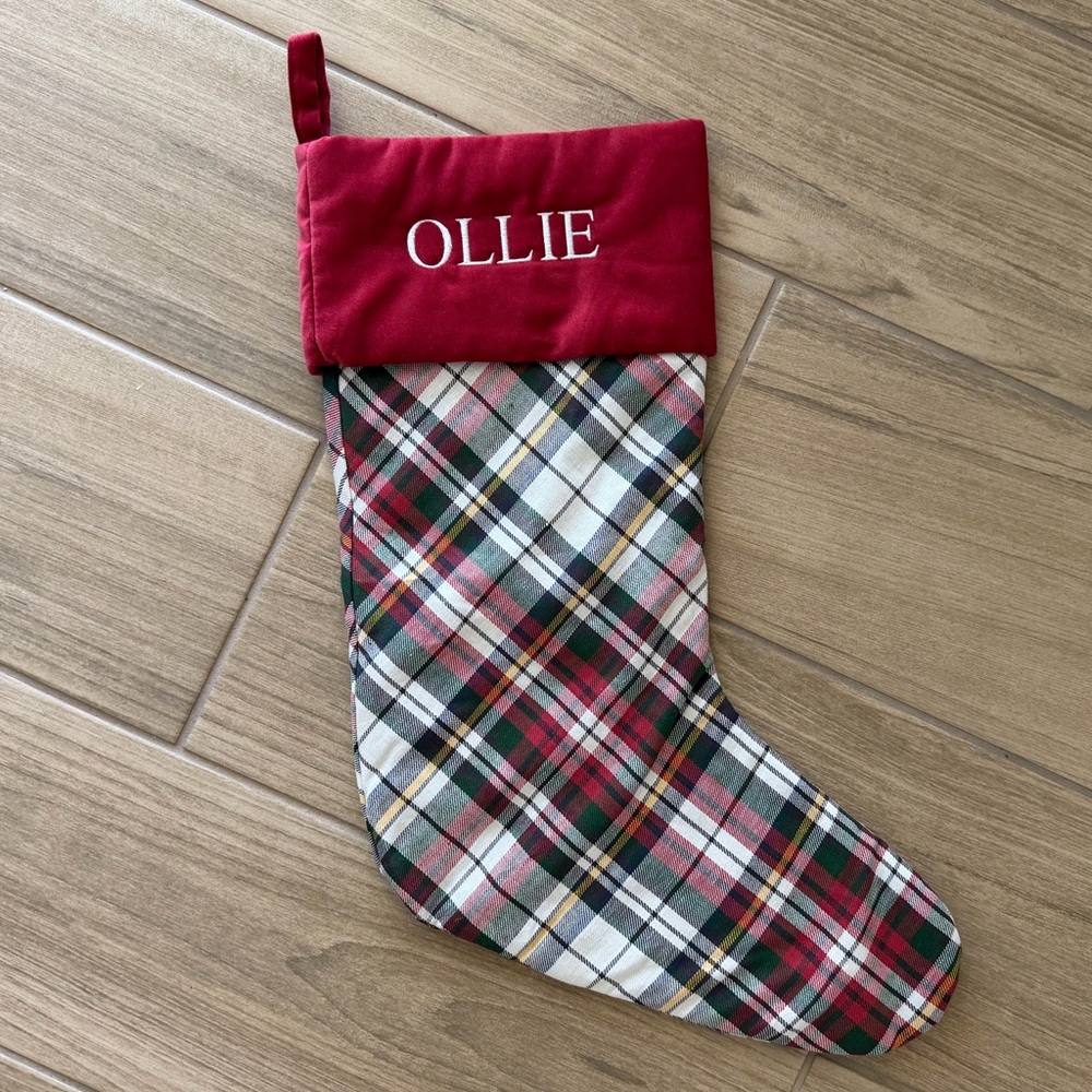 Pottery Barn Stocking Embroidered Ollie